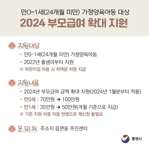 GO-KOREA Từ tháng 1/2024, tiền "부모급여" - trợ cấp cho các bậc cha mẹ có con dưới 1 tuổi sẽ tăng lên. 2 Hình ảnh từ GO-KOREA: 401846657 724499929705371 8935271278484665650 n