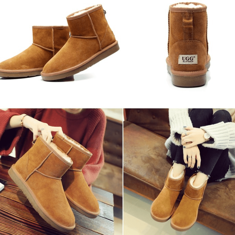 Mùa đông Hàn Quốc & Những vật dùng cần thiết - Boot lông da lộn