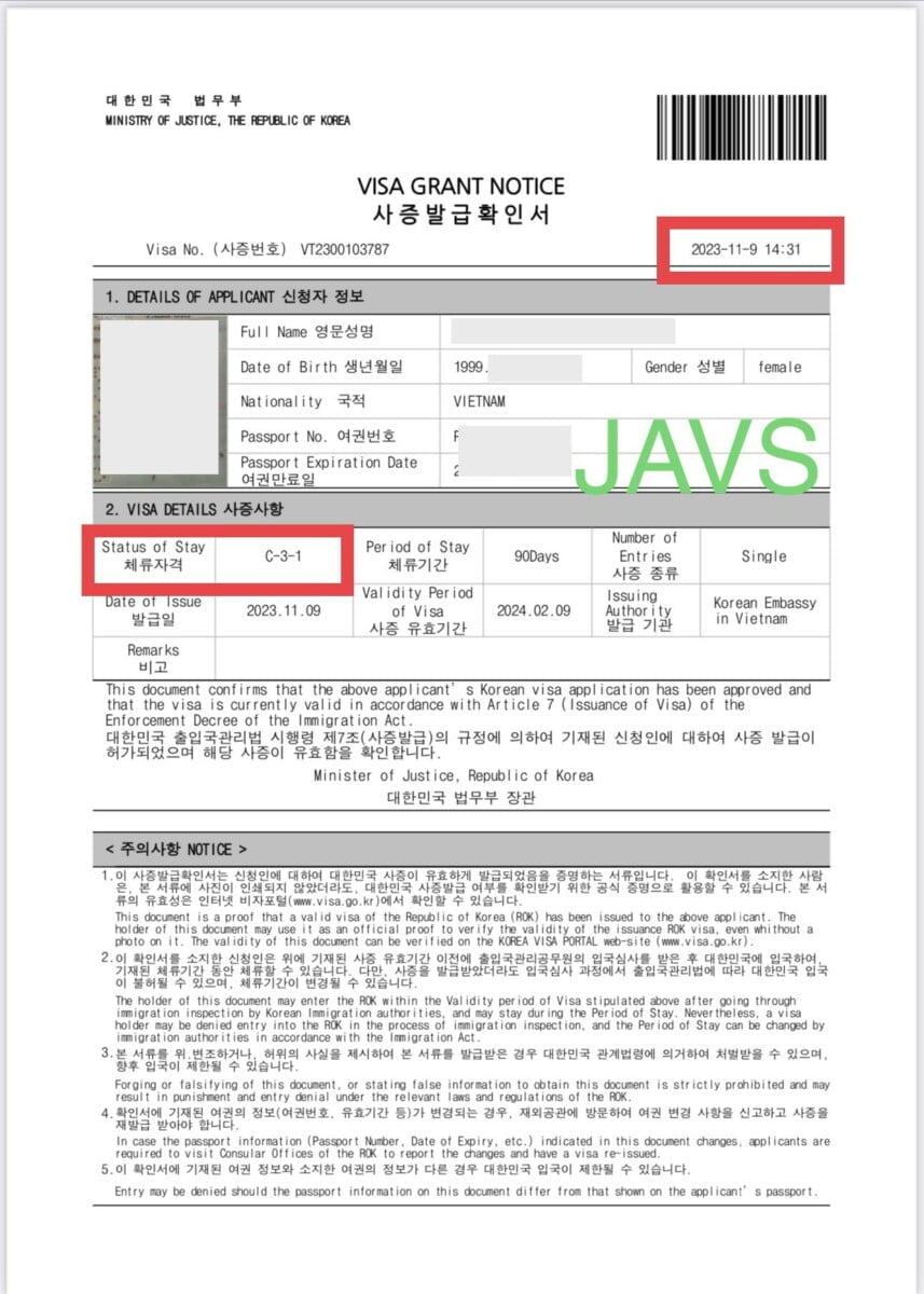 GO-KOREA Visa bảo lãnh ngắn hạn C3-1 của visa F2R nói riêng và visa đang đi làm nói chung (E1, E2, E3, E4, E5, E6, E7, F2) gồm những giấy tờ gì? 1 Hình ảnh từ GO-KOREA: visa